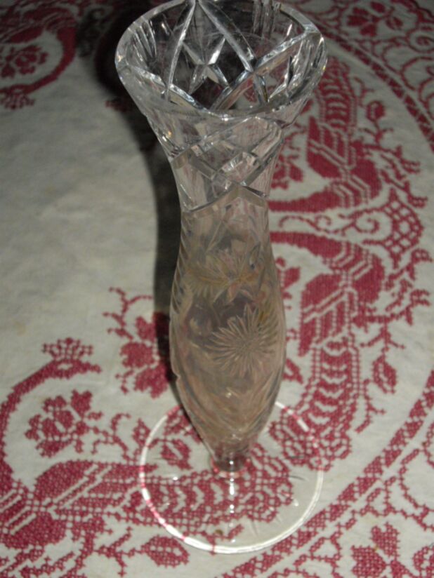 Kristallvase, Bleikristall, 19. Jhd (03977)